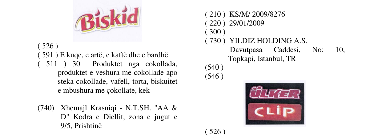 Zëri i markës ÜLKER CLIP në buletin