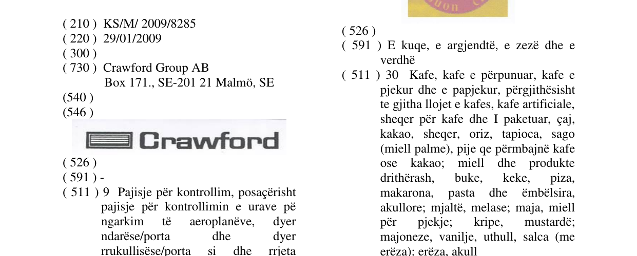 Zëri i markës Markë figurative në buletin