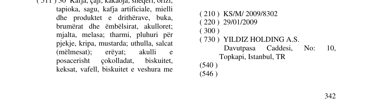Zëri i markës ÜLKER METOO në buletin