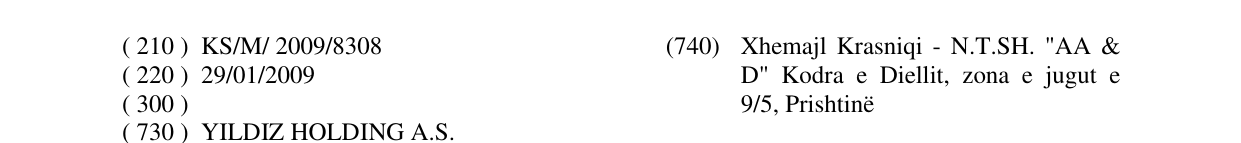 Zëri i markës ÜLKER ALBENI në buletin