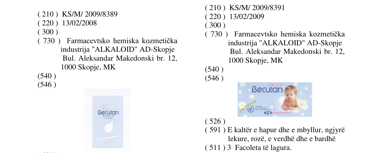 Zëri i markës Becutan në buletin