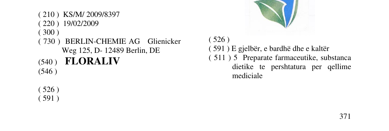Zëri i markës FLORALIV në buletin