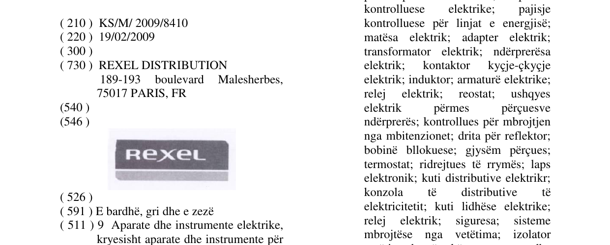 Zëri i markës REXEL në buletin