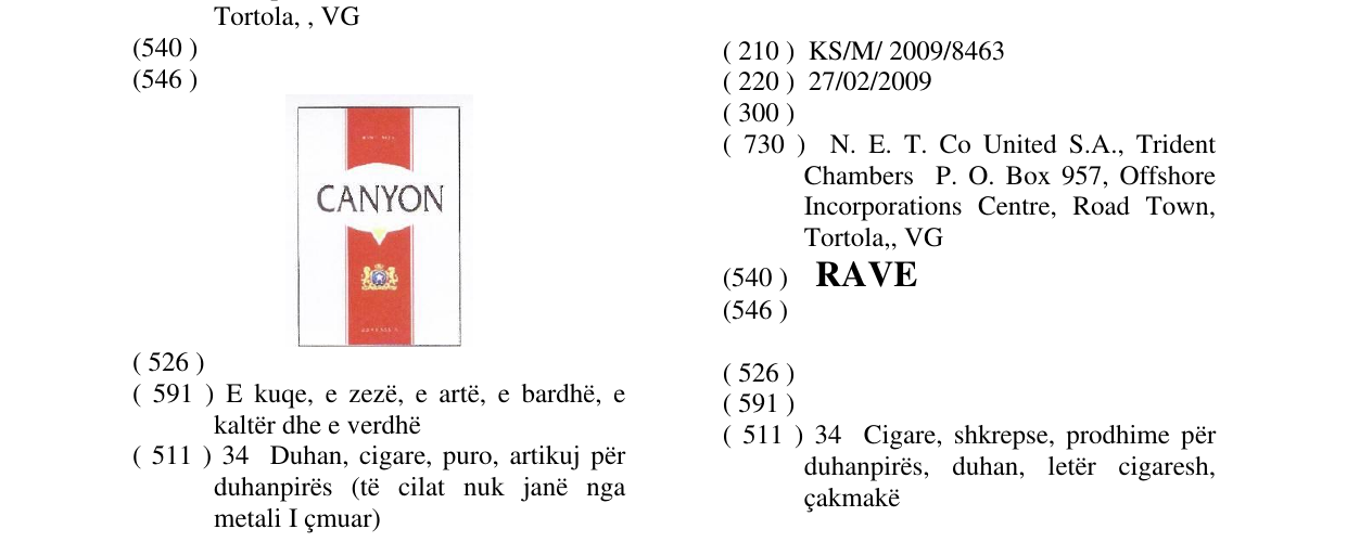 Zëri i markës RAVE në buletin