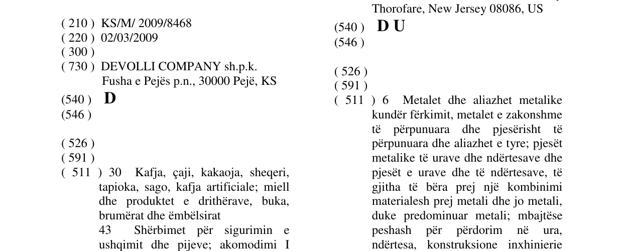 Zëri i markës D në buletin