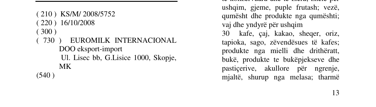 Zëri i markës Markë figurative në buletin