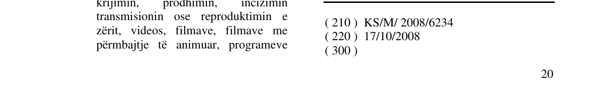 Zëri i markës INTRU në buletin