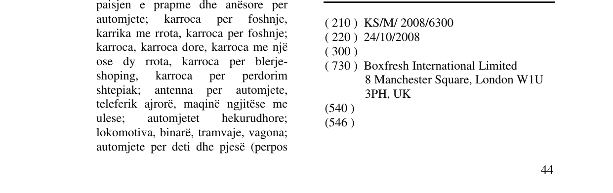 Zëri i markës BOXFRESH në buletin