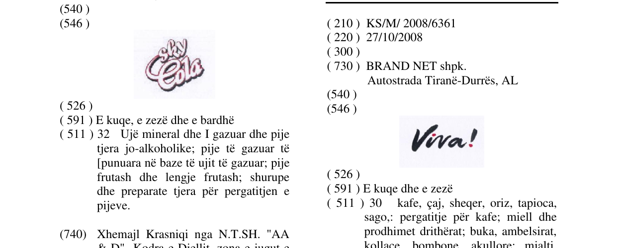 Zëri i markës VIVA në buletin