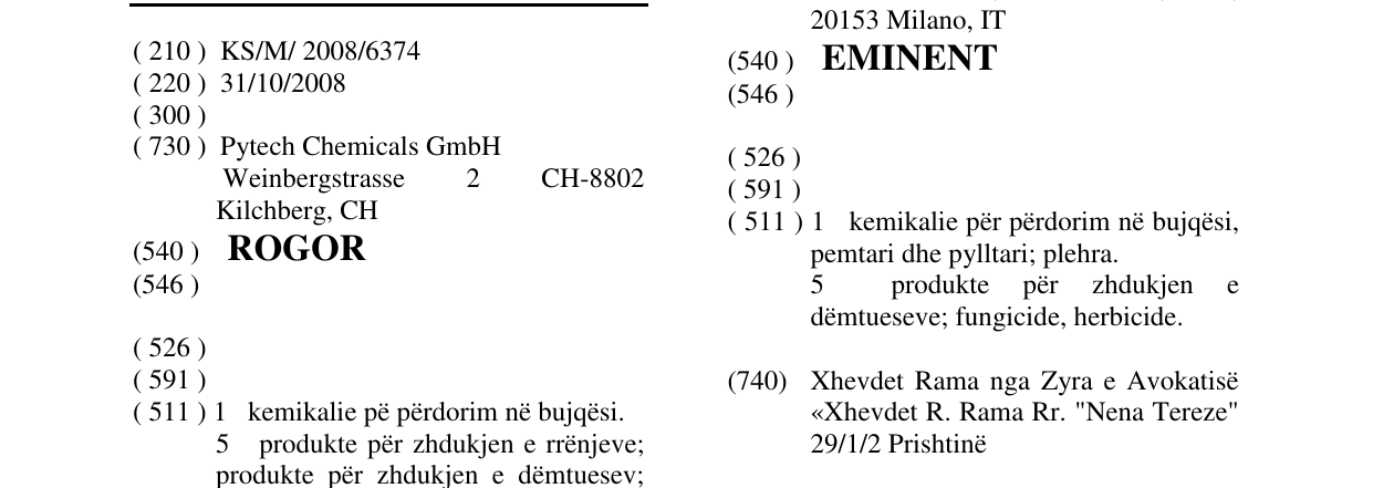 Zëri i markës ROGOR në buletin