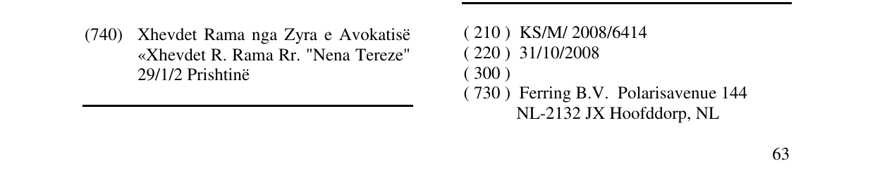 Zëri i markës DESMOTABS në buletin