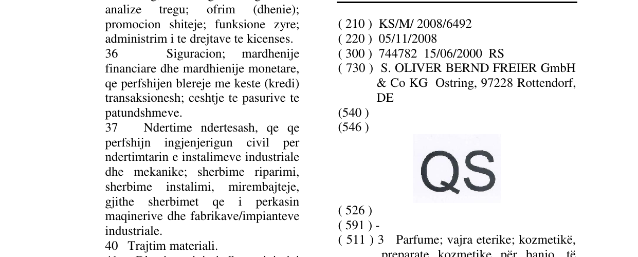 Zëri i markës Markë figurative në buletin