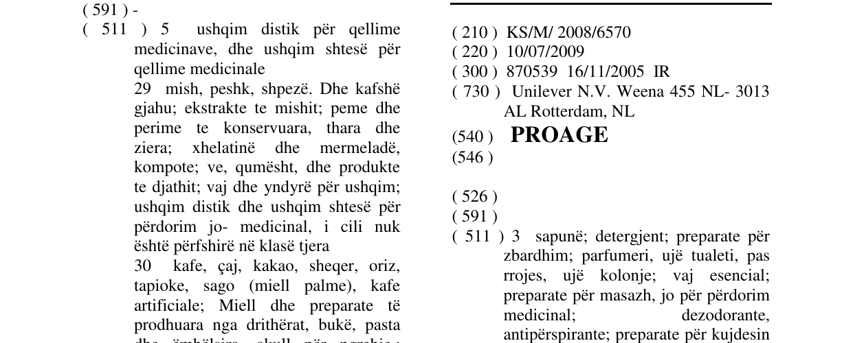 Zëri i markës PROAGE në buletin