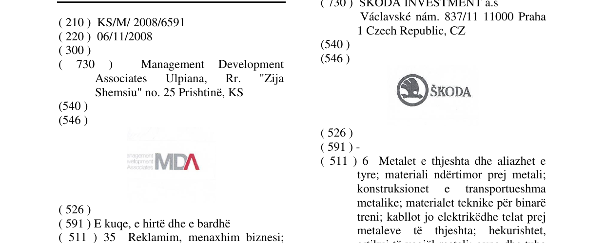 Zëri i markës MDA në buletin