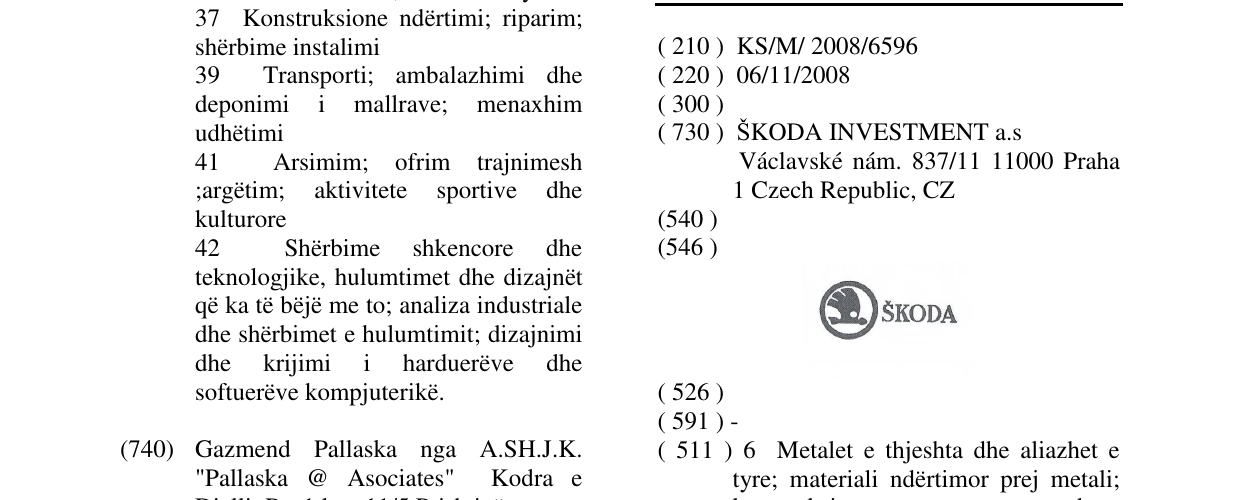 Zëri i markës ŠKODA në buletin