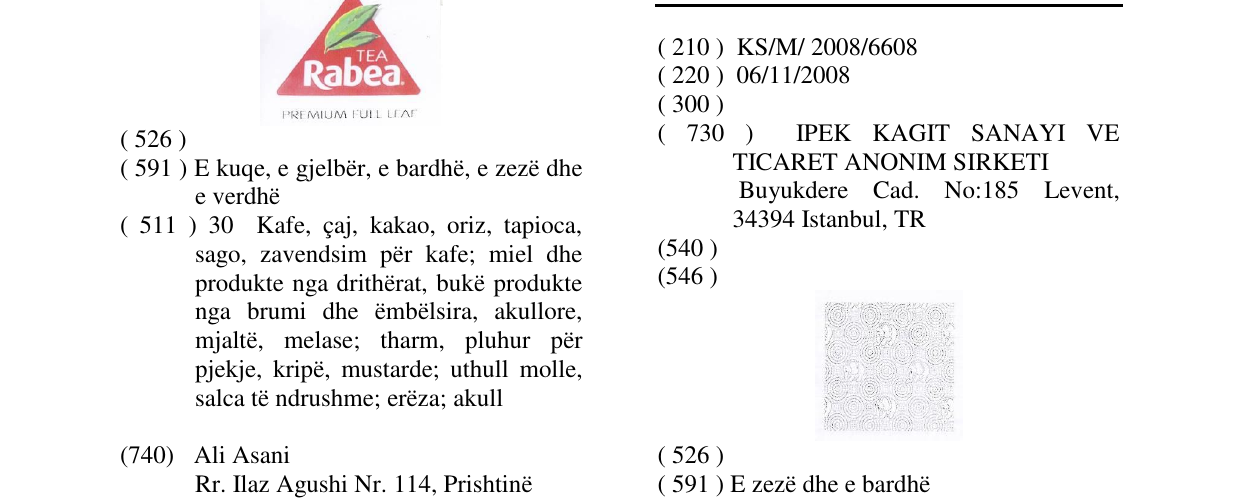 Zëri i markës Markë figurative në buletin