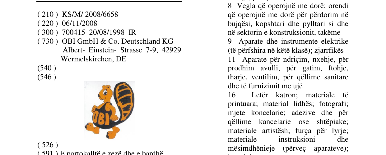 Zëri i markës Markë figurative në buletin