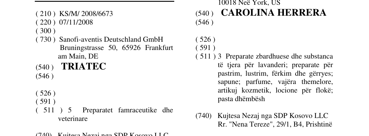 Zëri i markës TRIATEC në buletin