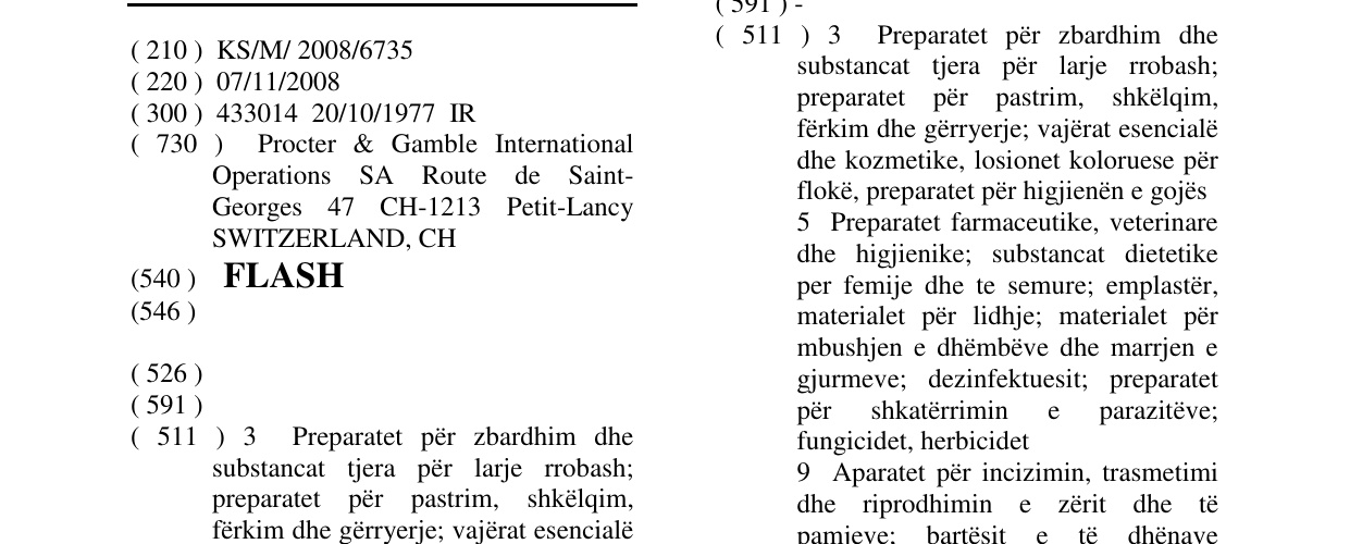 Zëri i markës FLASH në buletin