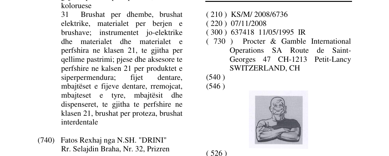 Zëri i markës Markë figurative në buletin