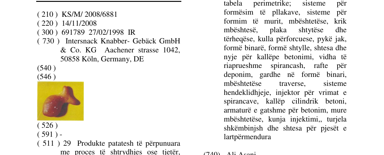 Zëri i markës Markë figurative në buletin