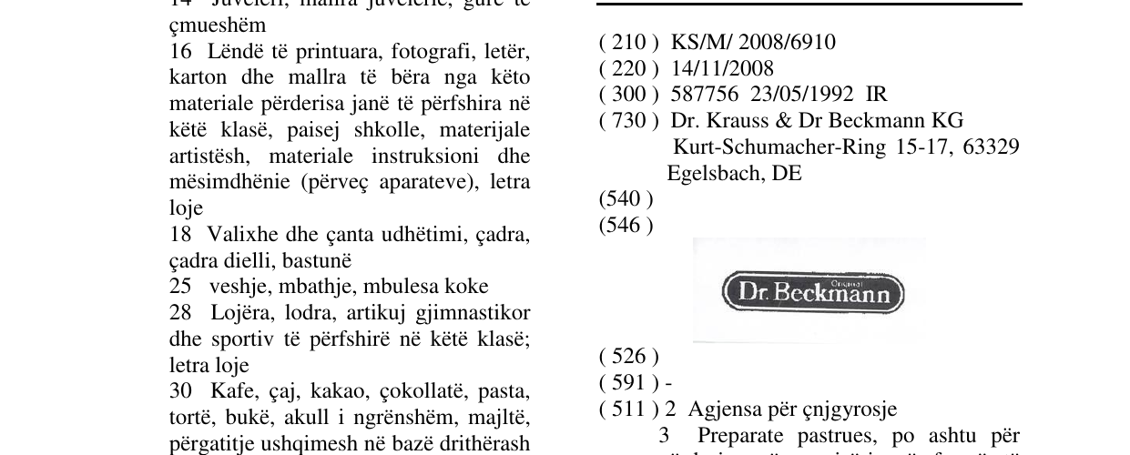 Zëri i markës Markë figurative në buletin