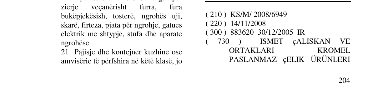 Zëri i markës KROMEL në buletin