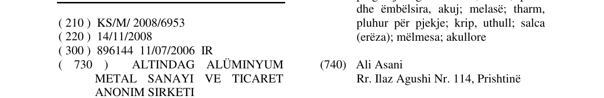 Zëri i markës Markë figurative në buletin