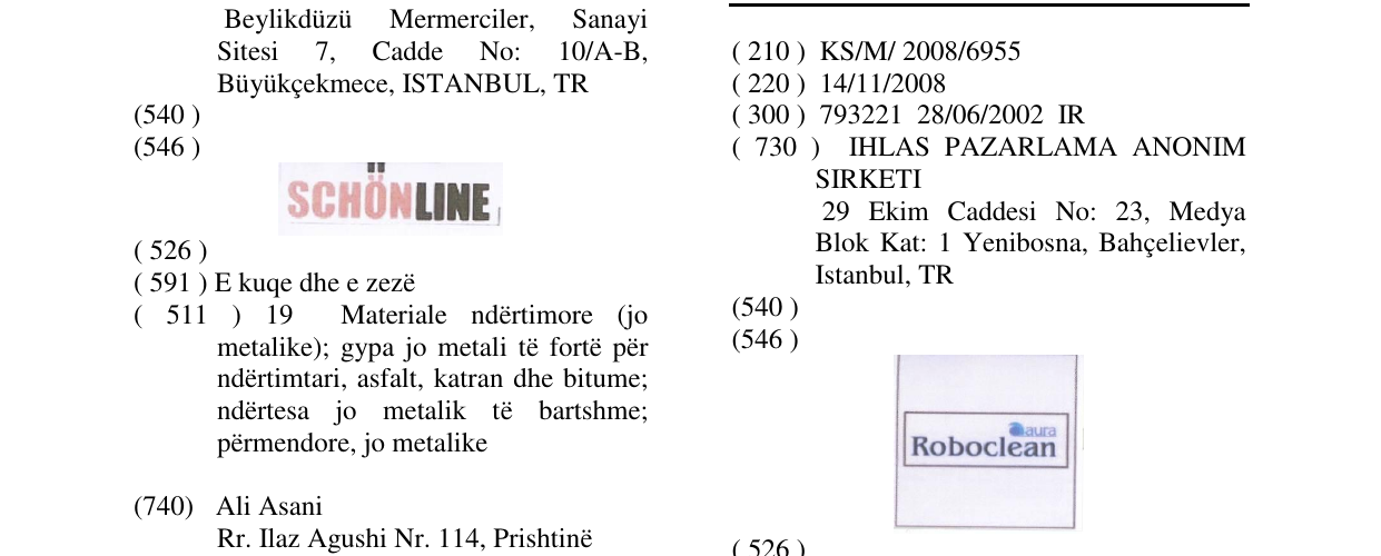 Zëri i markës aura Roboclean në buletin