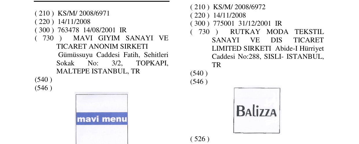 Zëri i markës Markë figurative në buletin