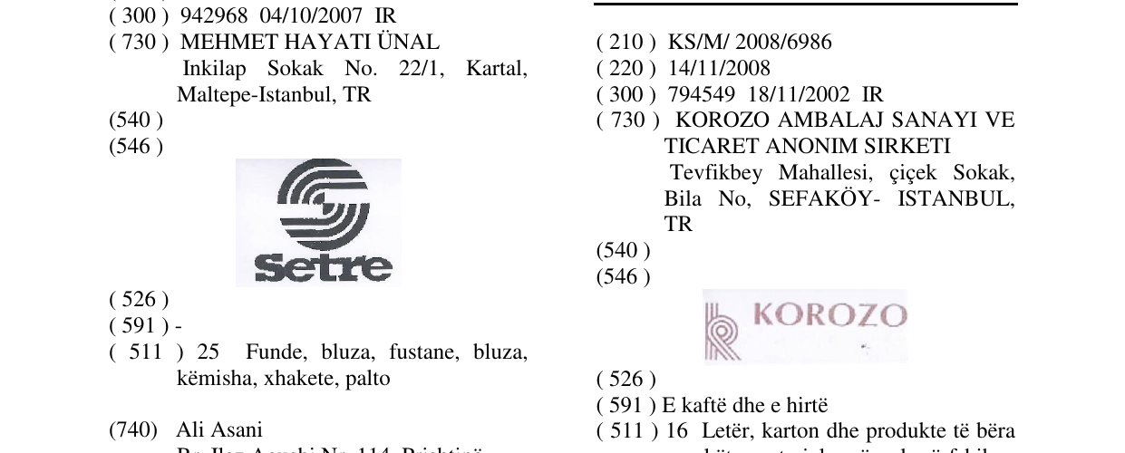 Zëri i markës KOROZO në buletin