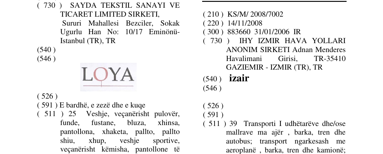 Zëri i markës izair në buletin