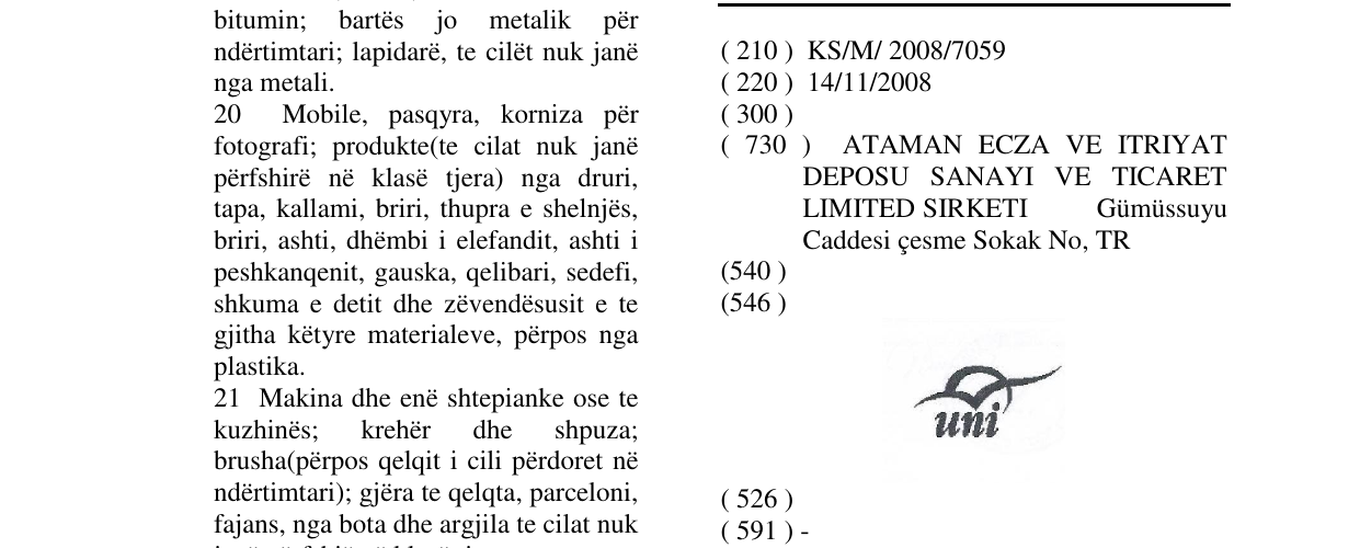 Zëri i markës Markë figurative në buletin