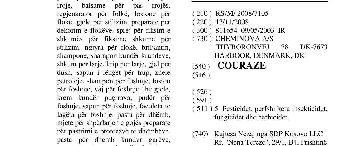 Zëri i markës COURAZE në buletin