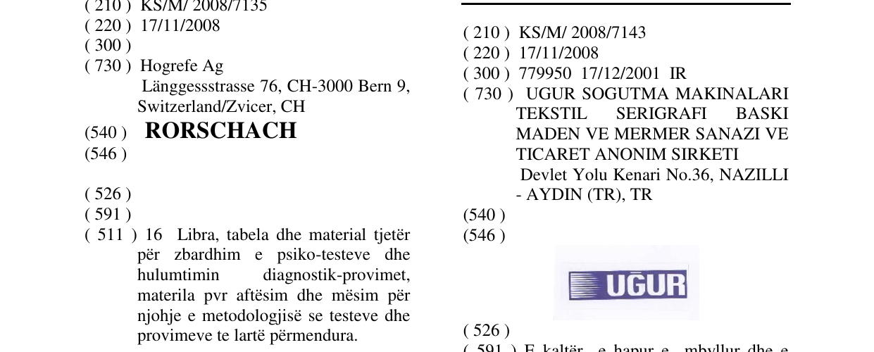 Zëri i markës UGUR në buletin