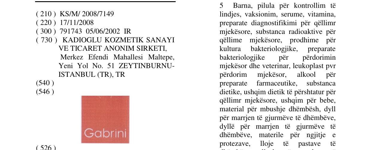 Zëri i markës Markë figurative në buletin