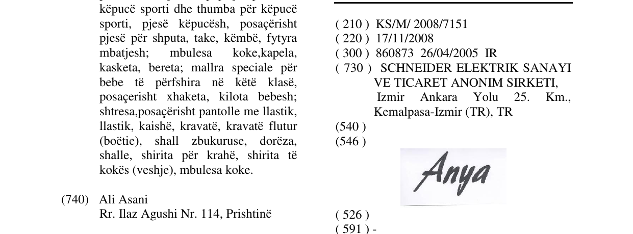 Zëri i markës ANYA në buletin