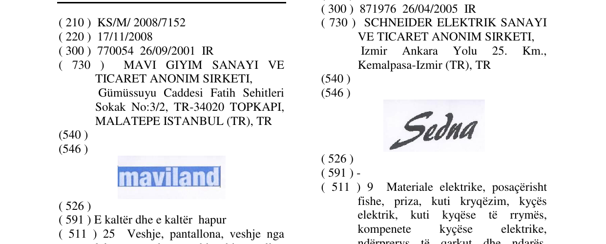 Zëri i markës Markë figurative në buletin