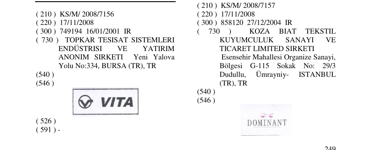 Zëri i markës VITA në buletin