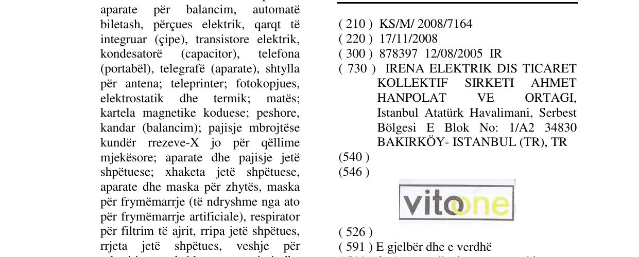 Zëri i markës Markë figurative në buletin