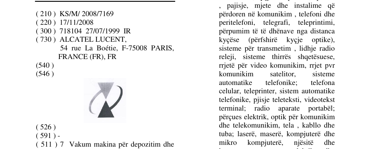 Zëri i markës Markë figurative në buletin