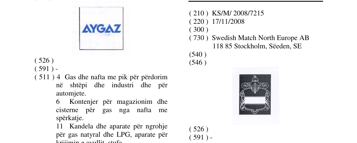 Zëri i markës Markë figurative në buletin