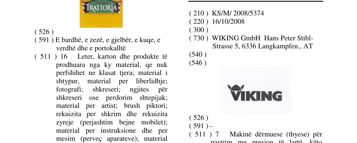 Zëri i markës VIKING në buletin