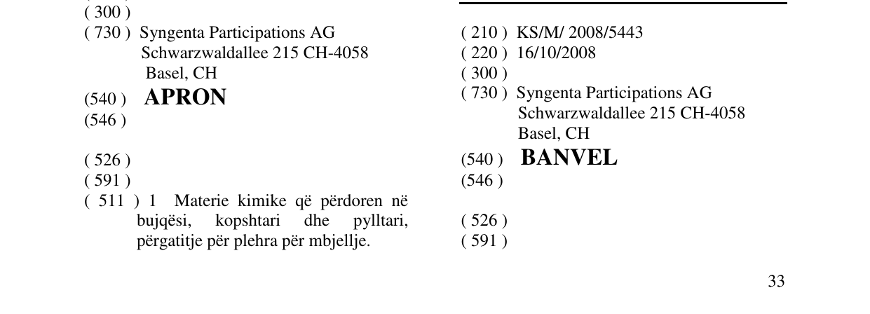 Zëri i markës BANVEL në buletin