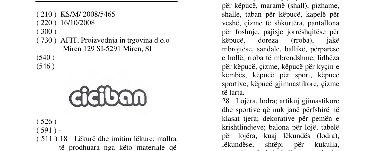 Zëri i markës Markë figurative në buletin
