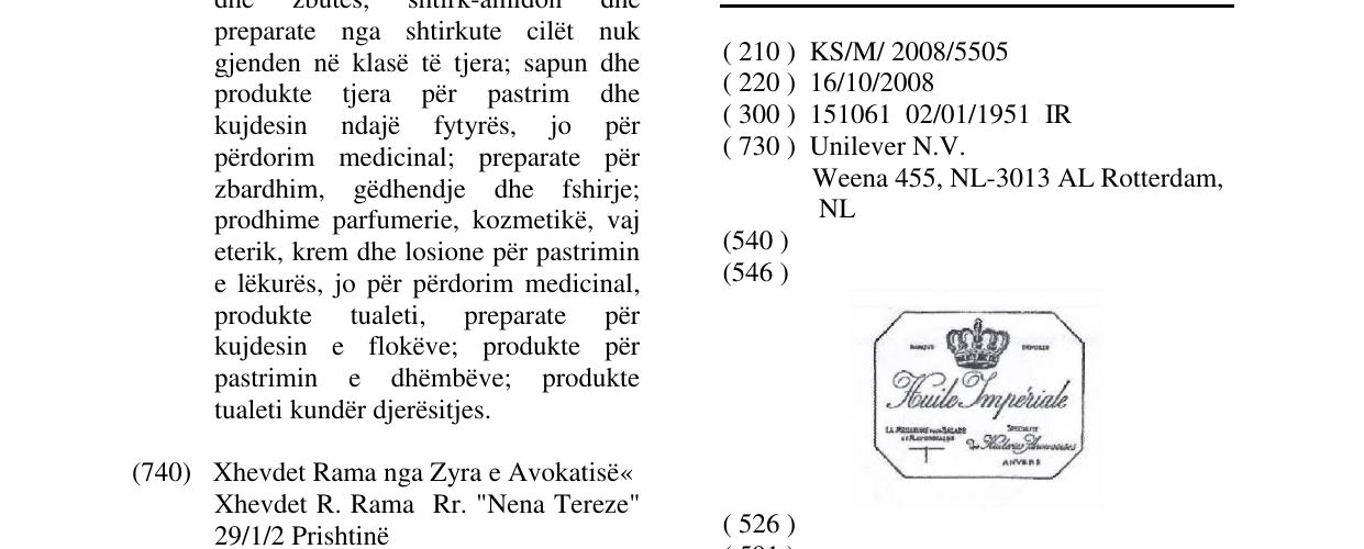 Zëri i markës Markë figurative në buletin