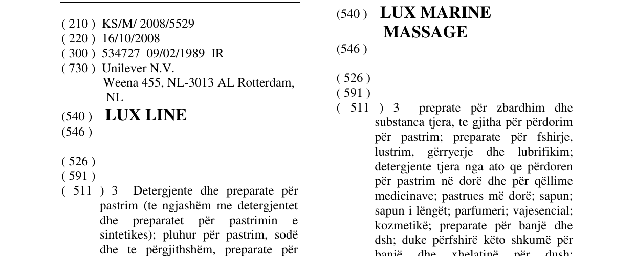 Zëri i markës LUX LINE në buletin