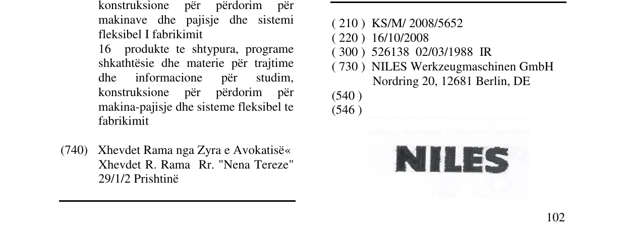 Zëri i markës NILES në buletin