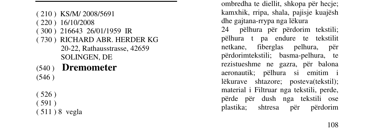 Zëri i markës Dremometer në buletin