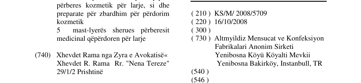 Zëri i markës Markë figurative në buletin